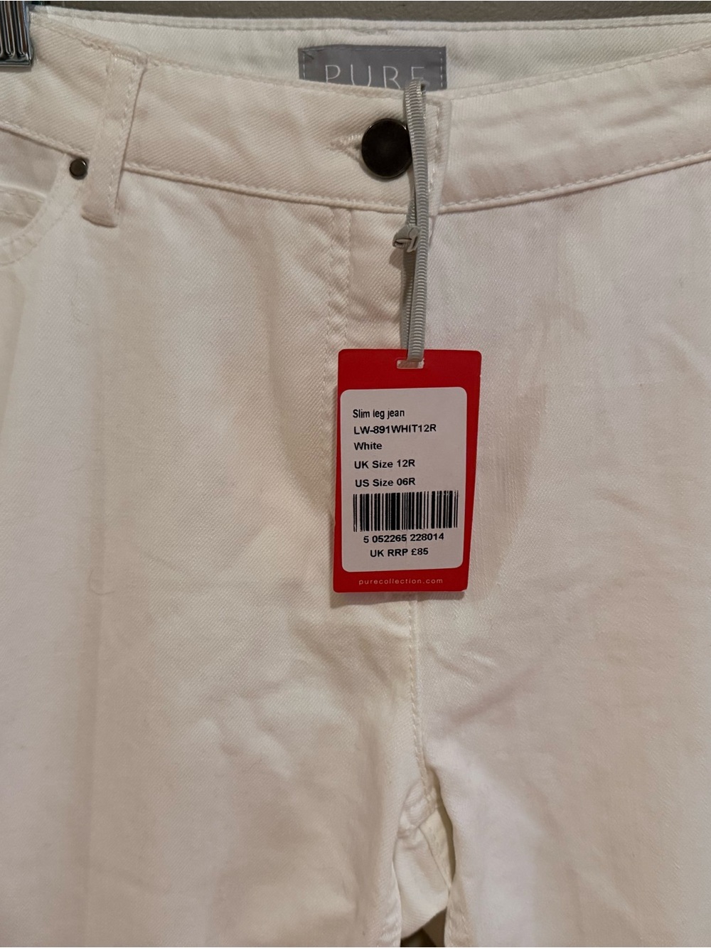 PURE Slim Leg Jeans in Classic Summer White